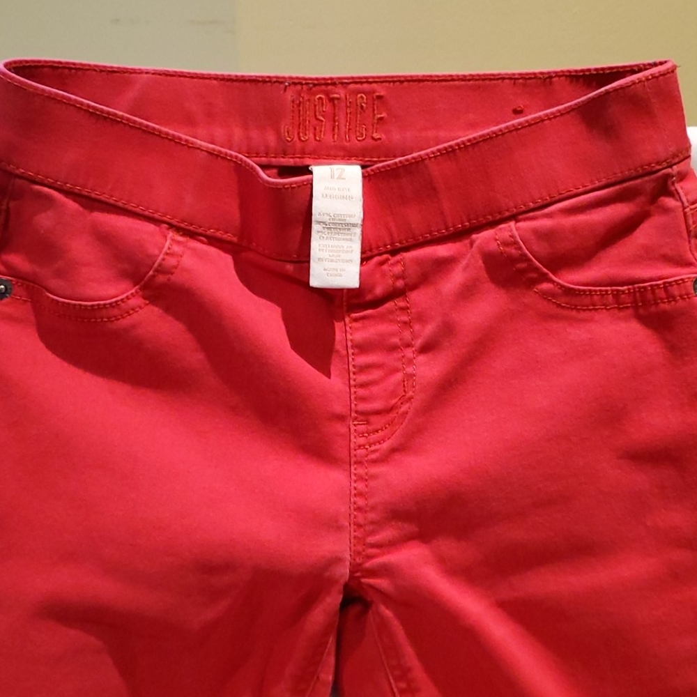 Justice Jean Legging (Sz 12) Red
